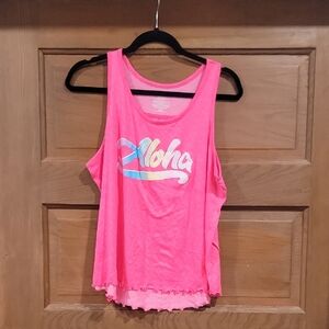 Vibrant Pink Aloha Tank Top